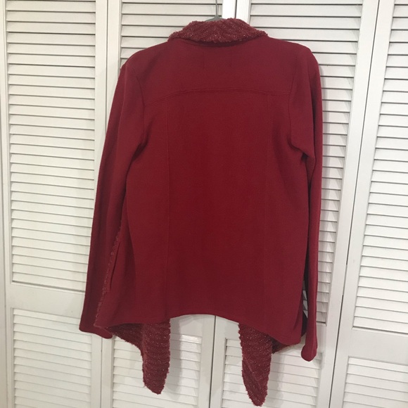 Lucky Brand Marled Shimmer Open Front Cardigan - Picture 5 of 5